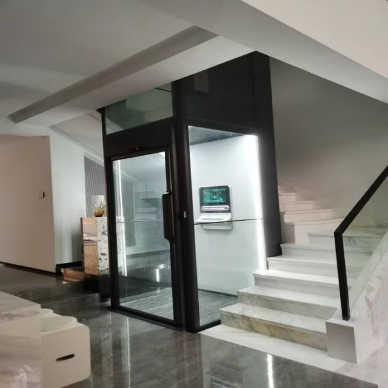 Ardaitheoirí VTEV109 Ascensores Villa Gloine Stylish Elevator do Thithe Príobháideach Duplex