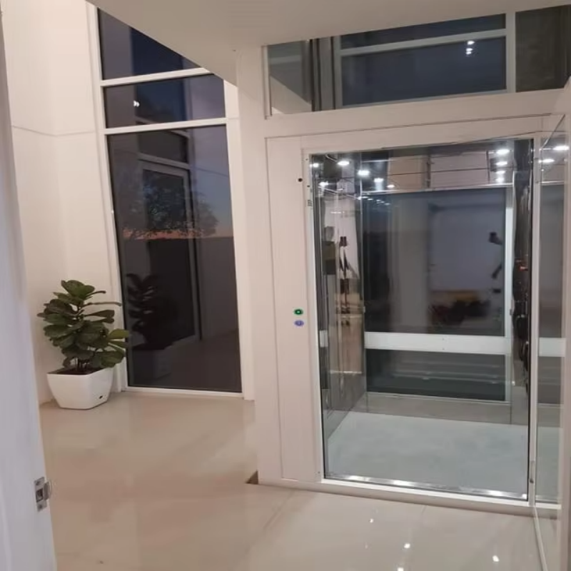 Ardaitheoirí VTEV109 Ascensores Villa Gloine Stylish Elevator do Thithe Príobháideach Duplex