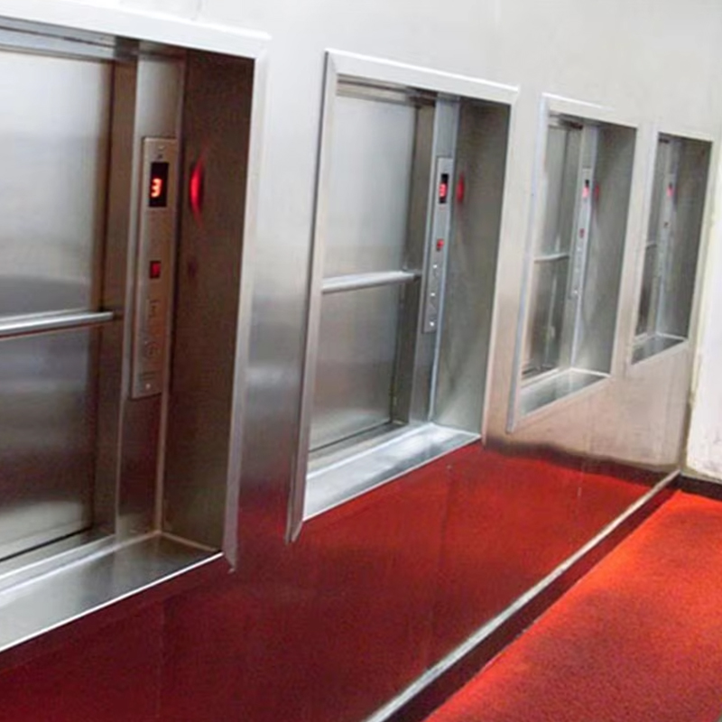 Ardaitheoir Dumbwaiter AC Leictreach VTEF108 le hUrlár PVC do Sheirbhís Cistine Bialann agus Óstáin