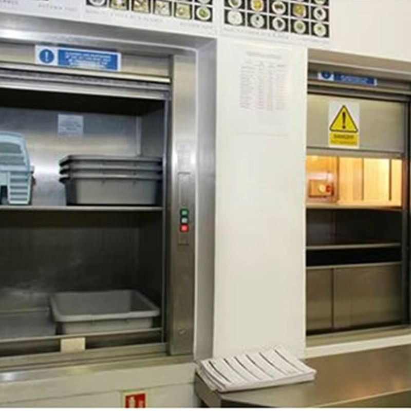 Ardaitheoir Dumbwaiter AC Leictreach VTEF108 le hUrlár PVC do Sheirbhís Cistine Bialann agus Óstáin