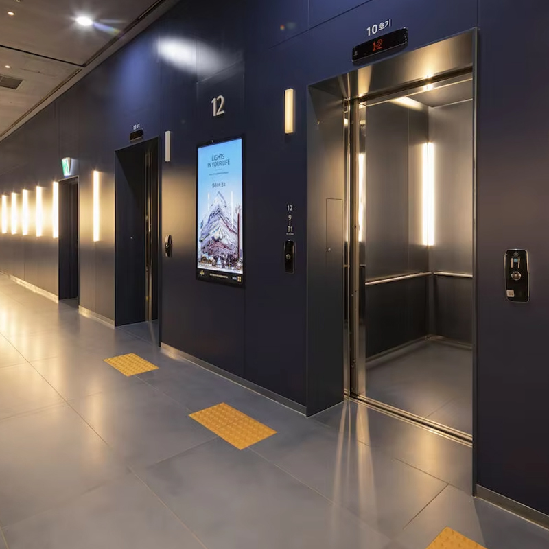 VTEP118 Elevadores Ardaitheoirí Paisinéirí Casta Gearless AC PVC Tógáil Cruach Dhosmálta Feabhsaítear Gnéithe Cliste Deimhnithe ISO90001