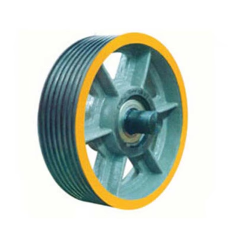VTSP272 Elevator Ardaitheoir Sheave Iarainn Teilgthe Ardaitheoir Traction Pulley Sheave Sraonta le haghaidh Ardaitheoirí_Lifts Tráchtála