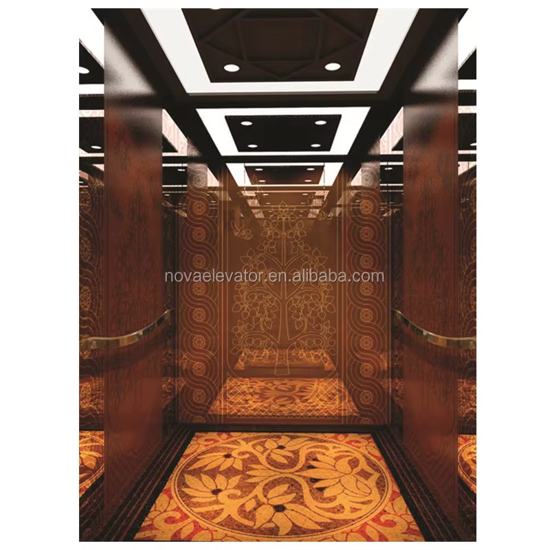 Páirteanna & Gabhálais Elevator VTSP128 Cábáin Ardaithe Breathnadóireachta Préimhe le Ballaí Gloine Iomlána