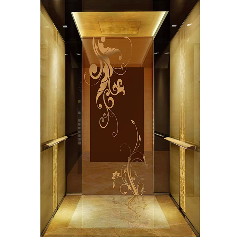 Páirteanna & Gabhálais Elevator VTSP128 Cábáin Ardaithe Breathnadóireachta Préimhe le Ballaí Gloine Iomlána