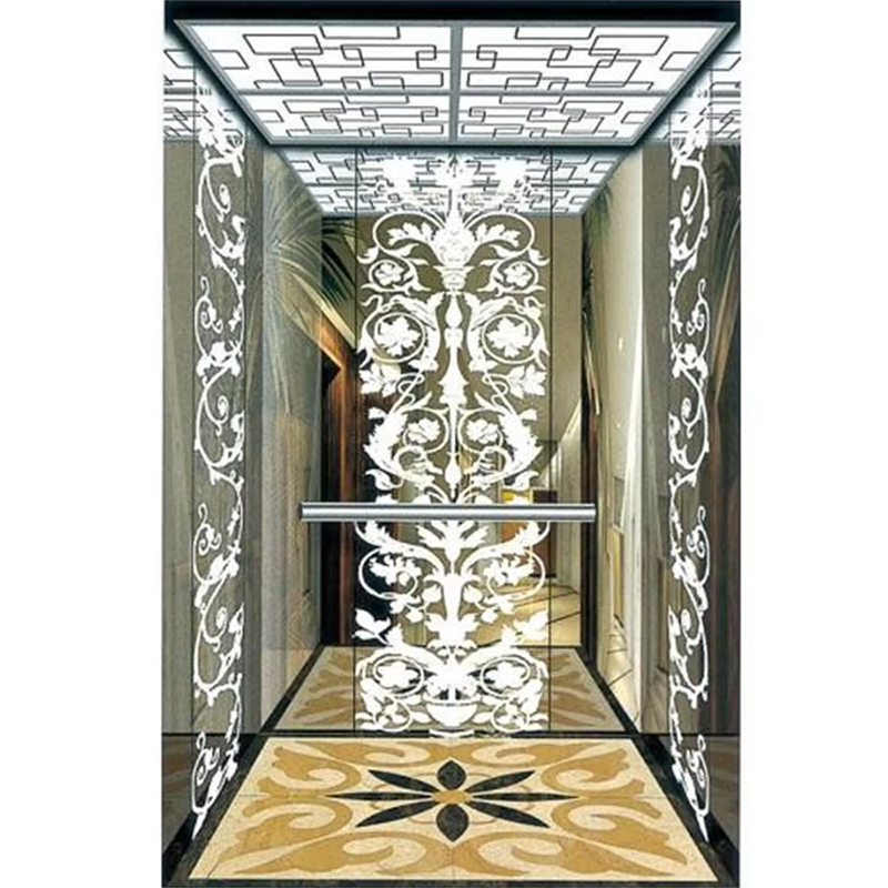 Páirteanna & Gabhálais Elevator VTSP127 Cábáin Ardaithe Cruach Dhosmálta CRUA le sciorta agus ráille láimhe
